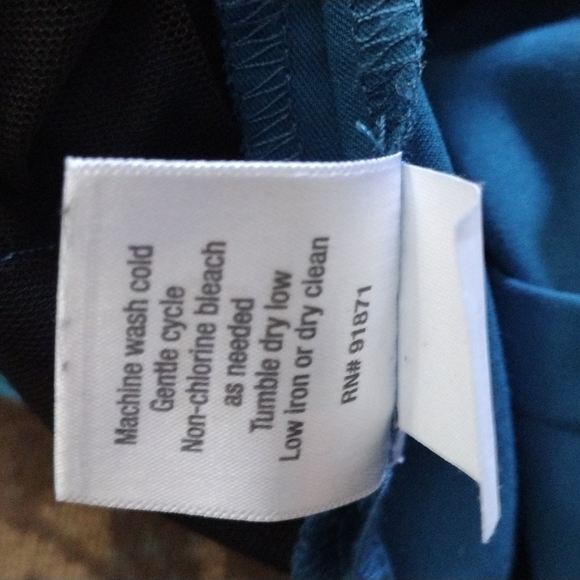 Dream Jeans Women's Teal Pants front Pockets Zipup/Button w/Elastic Waist Size 4 - Picture 5 of 5